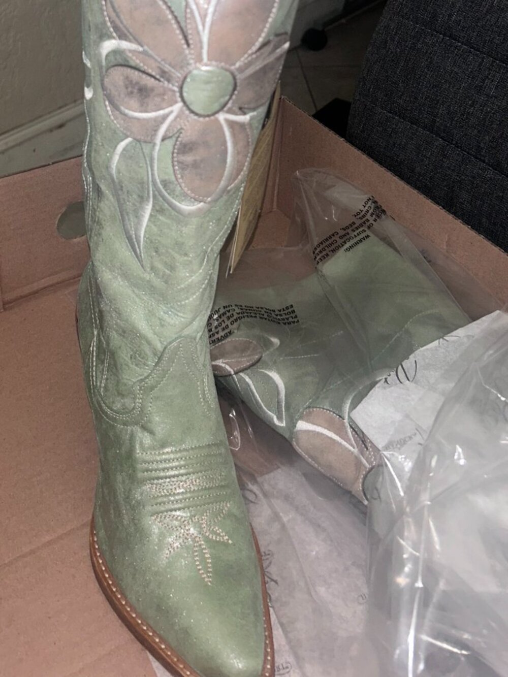 Dan Post Women's METALLIC Jilted High Western Boots - Picture 4 of 9